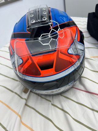 Casco Zamp Karting Azul y Naranja