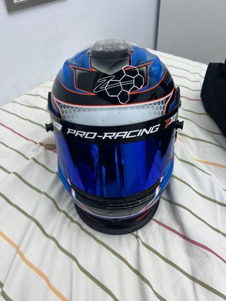 Casco Zamp Karting Azul y Naranja