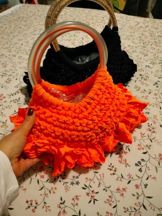 Borsa fatta a mano arancione