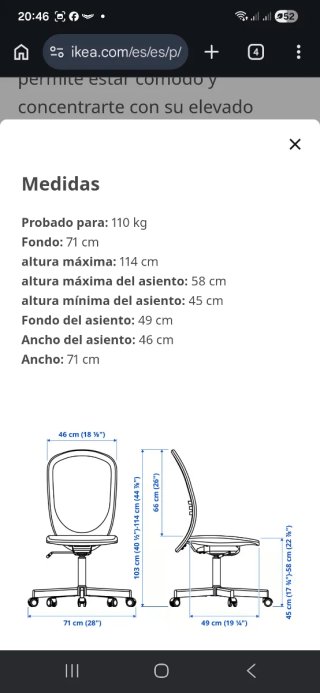 Silla de oficina FLINTAN IKEA Negra