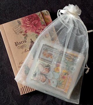100 Folhas Autocolantes e Caderno Vintage
