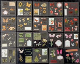 100 Folhas Autocolantes e Caderno Vintage