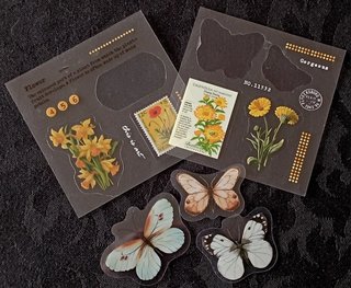 100 Folhas Autocolantes e Caderno Vintage
