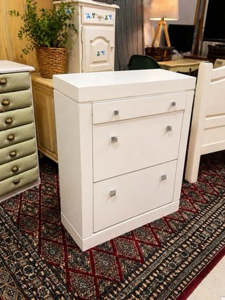 Zapatero blanco de madera