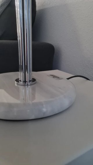 Lámpara de mesa Fase Plata y Blanco