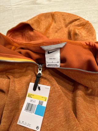 Sudadera Nike con cremallera naranja