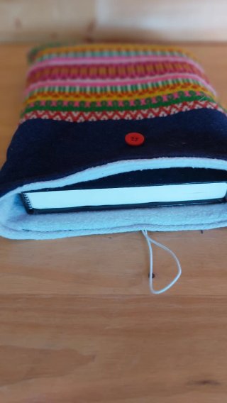 Funda libro lana 100% tejida a mano