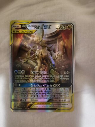 Carta Pokémon Arceus, Dialga y Palkia GX