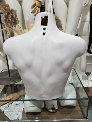 Maniqui Busto Hombre Fibra Vidrio