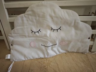 Colcha cuna con protectores rosa