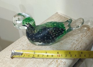 Anatra vintage Vetro di Murano Tecnica Bullicante
