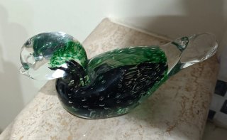 Anatra vintage Vetro di Murano Tecnica Bullicante