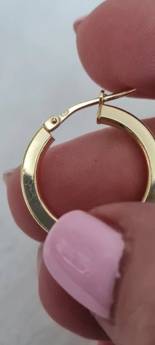 Orecchini tubo quadrato argento 925 dorato