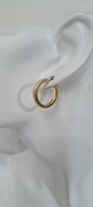 Orecchini tubo quadrato argento 925 dorato