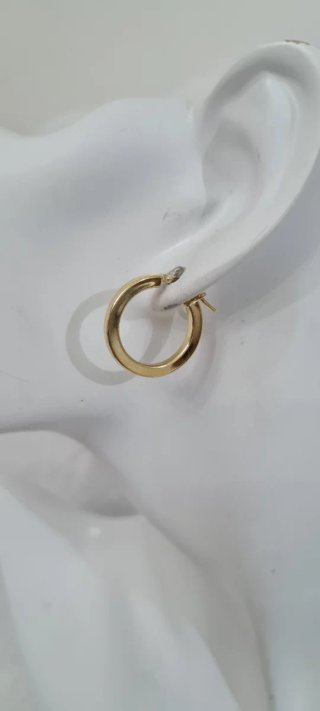 Orecchini tubo quadrato argento 925 dorato