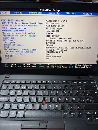 Portátil Lenovo ThinkPad T480s I5