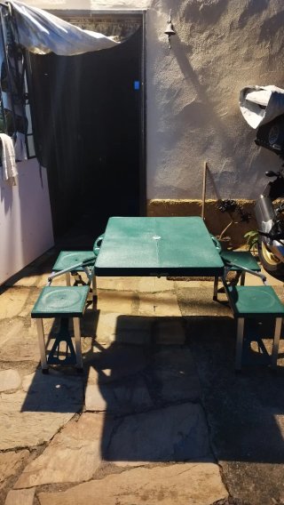 Mesa y sillas picnic maletín camping