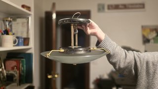 Lámpara de techo cristal y metal