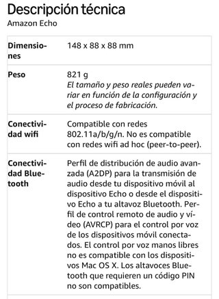 Amazon Echo 2ª Gen con Alexa color antracita