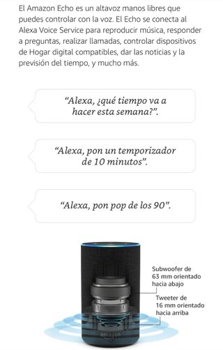 Amazon Echo 2ª Gen con Alexa color antracita