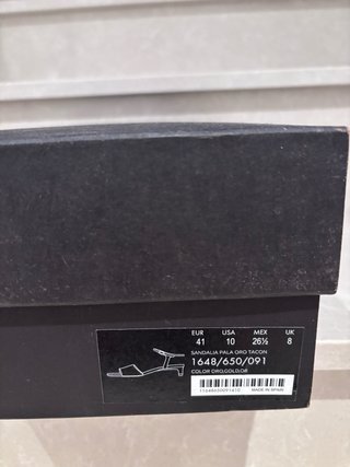 Sandalias Massimo Dutti doradas Talla 41