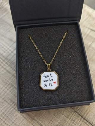 Collana con ciondolo Non ti scordar di te