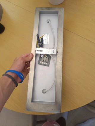 Lámpara de techo 3 focos metal y cristal