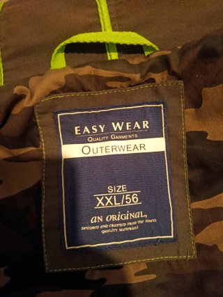 Abrigo ligero Easy Wear verde militar Talla XXL-56