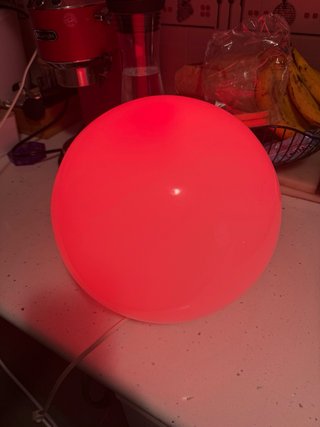 Lámpara esférica de cristal y plástico