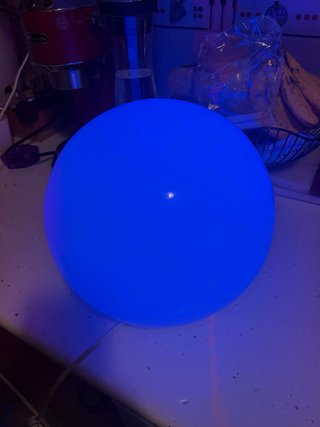 Lámpara esférica de cristal y plástico