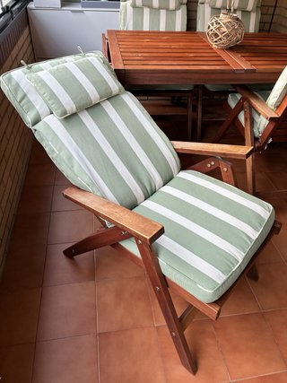Mesa y 4 Sillas Terraza Madera