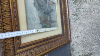 Quadro Pittura pittore Basile Cornice Oro