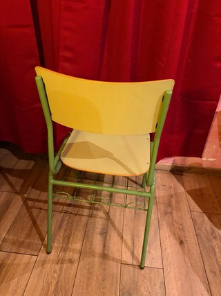 Silla escolar metal y madera