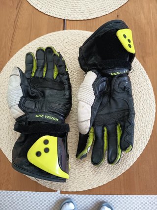 Guantes Moto Alpinestars Negro blanco y fluor verd