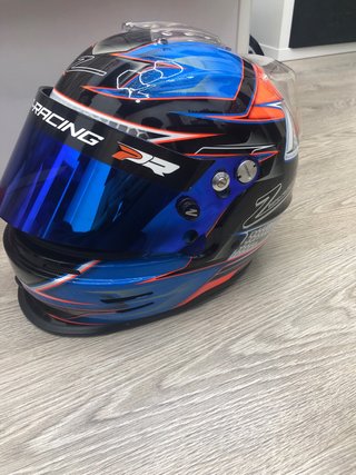 Casco Zamp Karting Azul y Negro