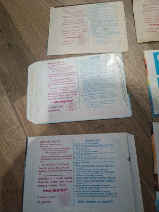 Lote Yankis Monta Plex y sobres vacíos