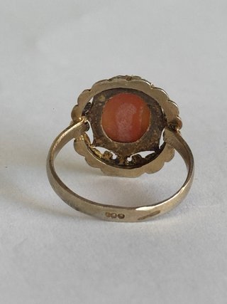 Anello con cammeo donna e argento 800