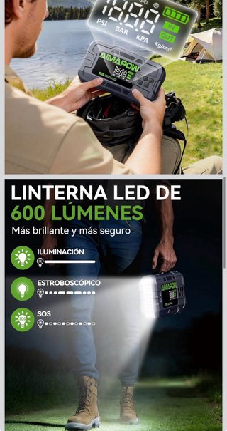Arrancador Coche 8000A 4 en 1