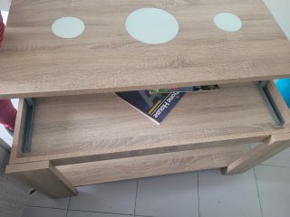 Mesa de centro madera y cristal