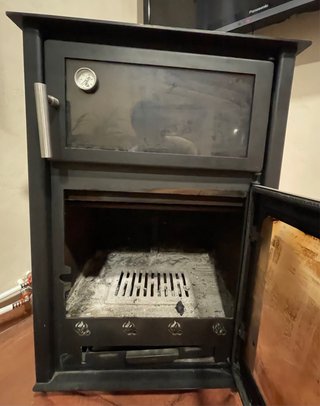 Estufa de leña Prensa Stove con horno