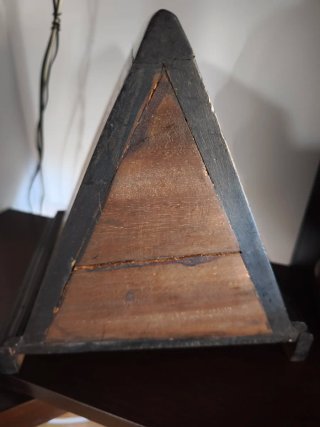 Caja Pirámide Madera Nácar