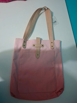 Bolso de lona degradado rosa
