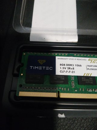 Timetec 8GB DDR3 1066MHz,memoria  RAM,1066MHz.