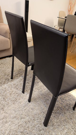 6 Sillas Comedor Piel Sintética Marrón