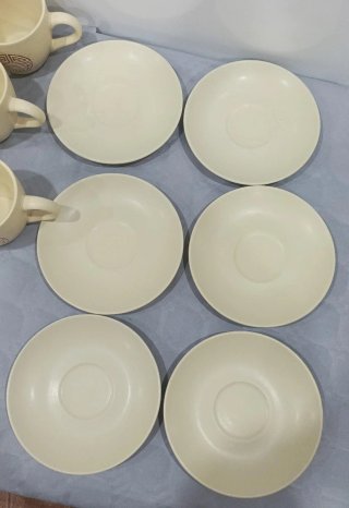 Juego de 6 tazas de café/té con platillos