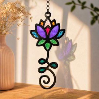 Colgante Flor Vitral