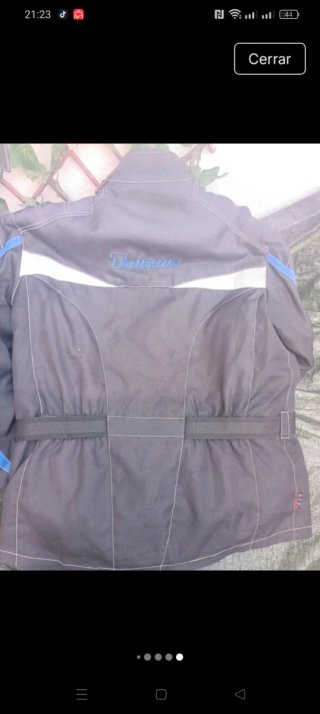 Chaqueta de moto roja touring talla l