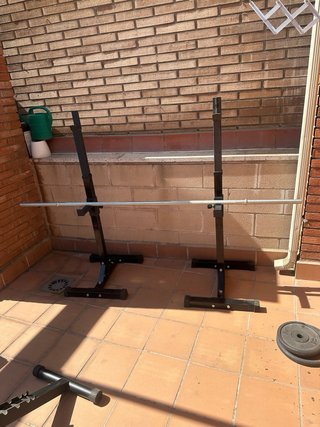 Set de rack y banco con barra