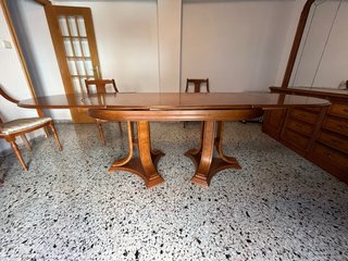Conjunto de Mesa ovalada extensible y 6 sillas