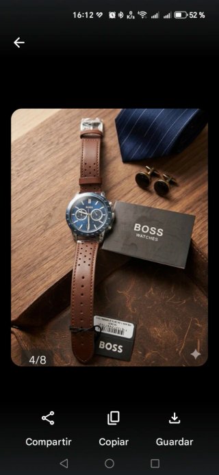Reloj Hugo Boss Cronógrafo Azul y Marrón